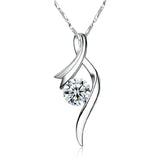 Amethyst Zircon 925 Sterling Silver Necklace Pendant Charm