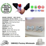 Zircon Bowknot S925 Silver Stud Earrings
