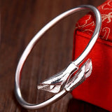 European Woman Calla Lily 18KT Cuff Bangle BA93