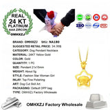 OMHXZJ European Woman Girl Dog Pendant Necklace NA180