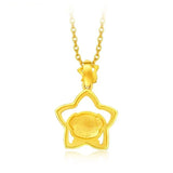 OMHXZJ European Woman Girl Dog Pendant Necklace NA180