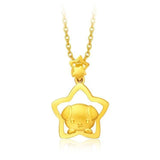 OMHXZJ European Woman Girl Dog Pendant Necklace NA180