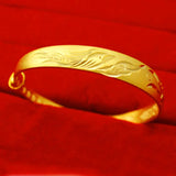 Dragon Phoenix 24KT Cuff Bangle BA100