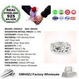 925 Silver 18KT Rose Ring for Wedding Gift