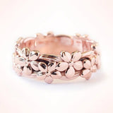 925 Silver 18KT Rose Ring for Wedding Gift