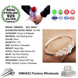 925 Silver Cuff Bangle for Wedding Gift