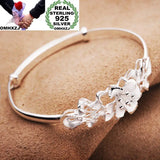 925 Silver Cuff Bangle for Wedding Gift