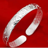 European Woman S999 Sterling Silver Cuff Bangle