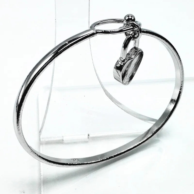 European Heart Charm 18KT Cuff Bangle BA92