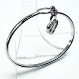 European Heart Charm 18KT Cuff Bangle BA92