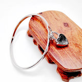 European Heart Charm 18KT Cuff Bangle BA92
