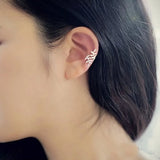 Leaf Silver Clip Earrings for Women - EA479