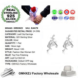 Leaf Silver Clip Earrings for Women - EA479