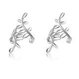 Leaf Silver Clip Earrings for Women - EA479