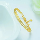 European Woman Girl Party Wedding Gift LOVE Resizable 18KT Yellow Cuff Bangle