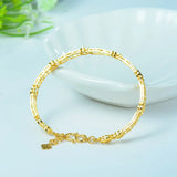 European Woman Girl Party Wedding Gift LOVE Resizable 18KT Yellow Cuff Bangle