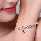 European Woman Girl Gift Lucky Beads 18KT Cuff Bangle