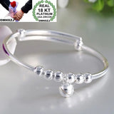 European Woman Girl Gift Lucky Beads 18KT Cuff Bangle