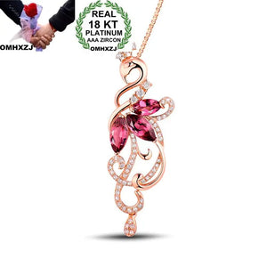 European Woman 18KT Rose Necklace Pendant