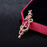 European Woman 18KT Rose Necklace Pendant