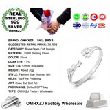 European Woman Sterling Silver Cuff Bangle