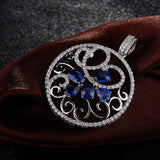 European Zircon 18KT Necklace Pendant CA232