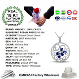 European Zircon 18KT Necklace Pendant CA232