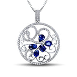 European Zircon 18KT Necklace Pendant CA232