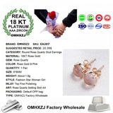 Rose Quartz Stud Earrings in 18KT Rose Gold for Wedding or Party