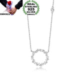 OMHXZJ Zircon S925 Sterling Silver Pendant Necklace