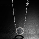 OMHXZJ Zircon S925 Sterling Silver Pendant Necklace
