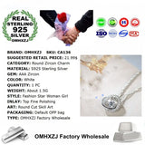 European Woman Party Wedding Zircon Sterling Silver Pendant Charm