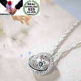 European Woman Party Wedding Zircon Sterling Silver Pendant Charm