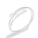 European Sakura 925 Silver Cuff Bangle