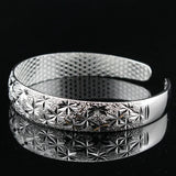 European Style S999 Silver Cuff Bangle - Wedding Gift