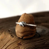 European Woman Girl Silver Elephant Taiyin Ring RR345