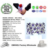 Silver Purple Wave Amethyst 925 Sterling Silver Ring RR16