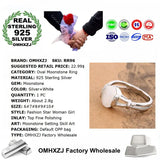 Moonstone 925 Silver Ring RR96 European Girl Party Wedding Gift
