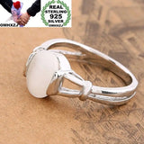 Moonstone 925 Silver Ring RR96 European Girl Party Wedding Gift