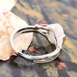 Moonstone 925 Silver Ring RR96 European Girl Party Wedding Gift