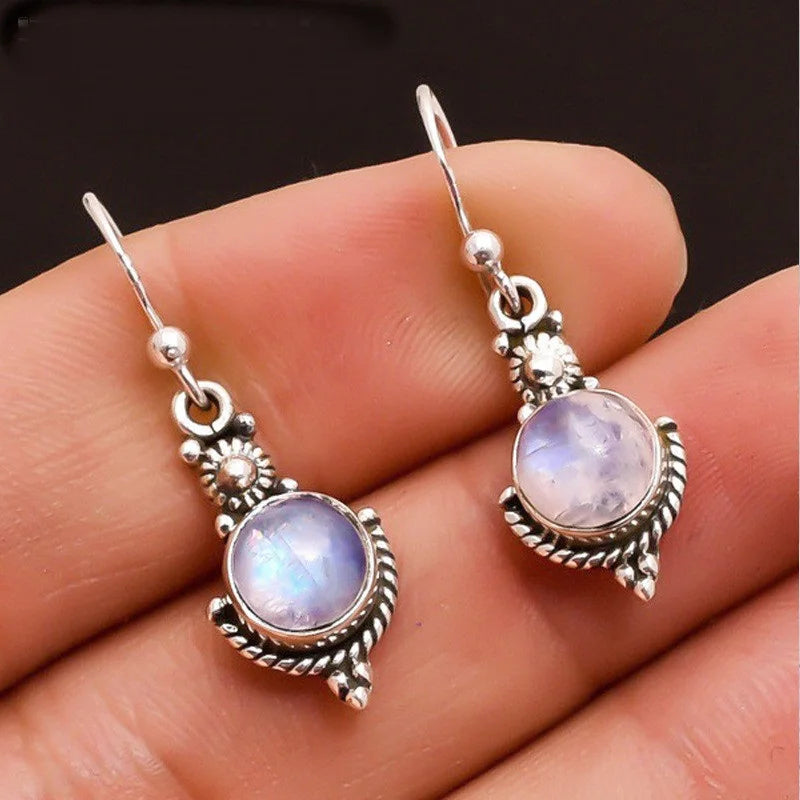 Vintage S925 Silver Drop Earrings for Wedding Party