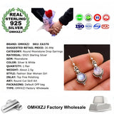 Vintage S925 Silver Drop Earrings for Wedding Party