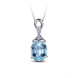 Water Drop Zircon 925 Sterling Silver Pendant Necklace