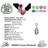 Water Drop Zircon 925 Sterling Silver Pendant Necklace