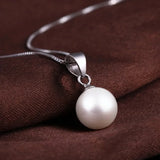 925 Sterling Silver Pearl Pendant Charm for Parties