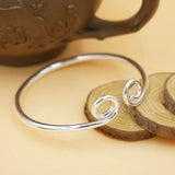 European Wedding Gift Love Cursing Silver Cuff Bangle