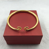 European Party Wedding Love Cursing Open S925 Sterling Silver Cuff Bangle