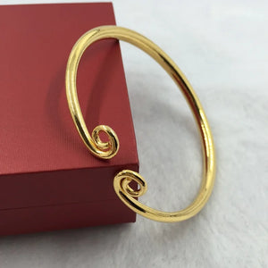 European Wedding Gift Love Cursing Silver Cuff Bangle