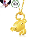 European Wedding Monkey Necklace Pendant