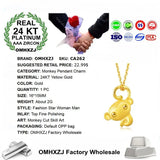 European Wedding Gift Monkey Necklace Pendant Charm